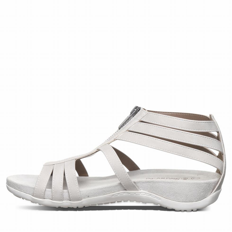 Women Bearpaw Ronda Sandals White | JDT2121HQ