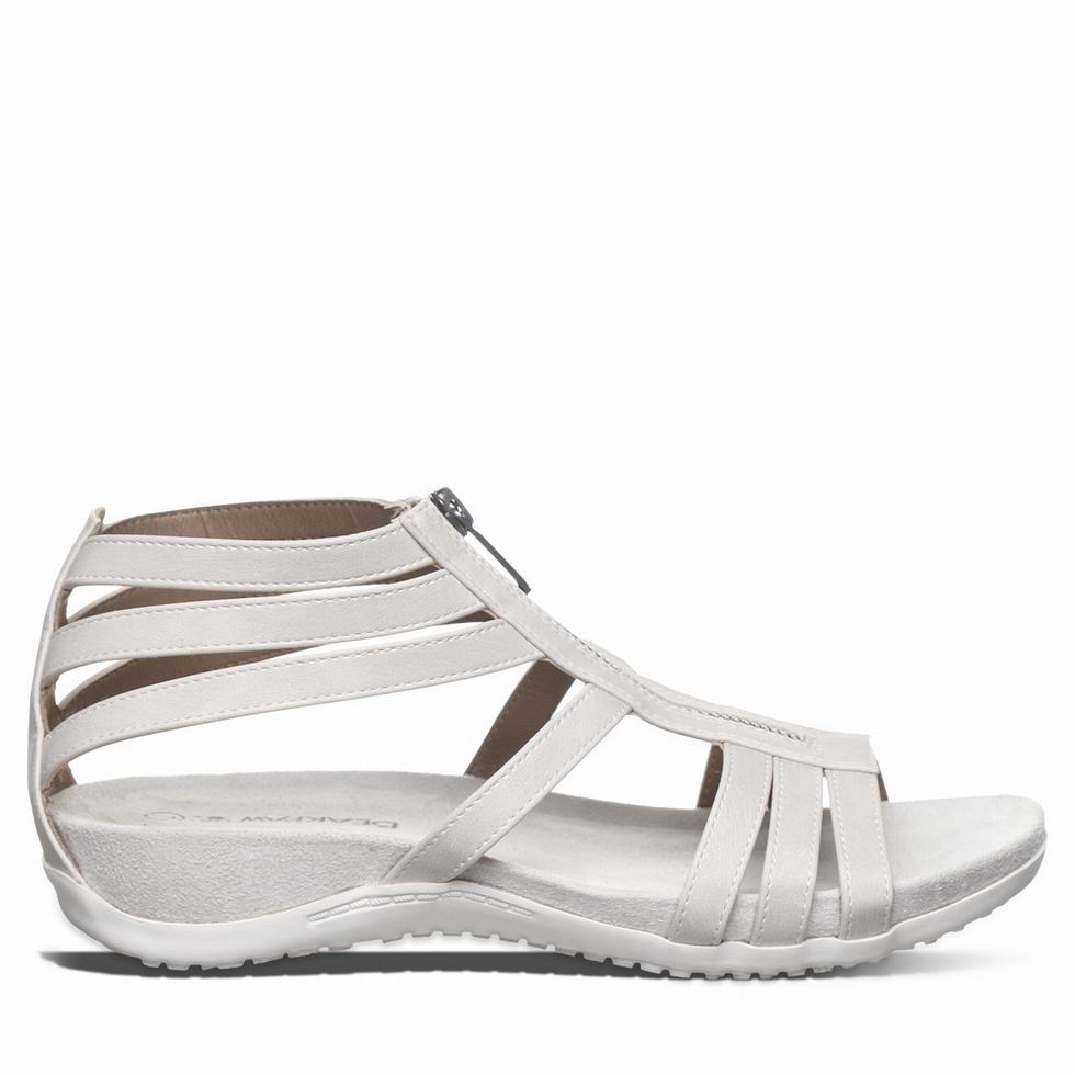 Women Bearpaw Ronda Sandals White | JDT2121HQ