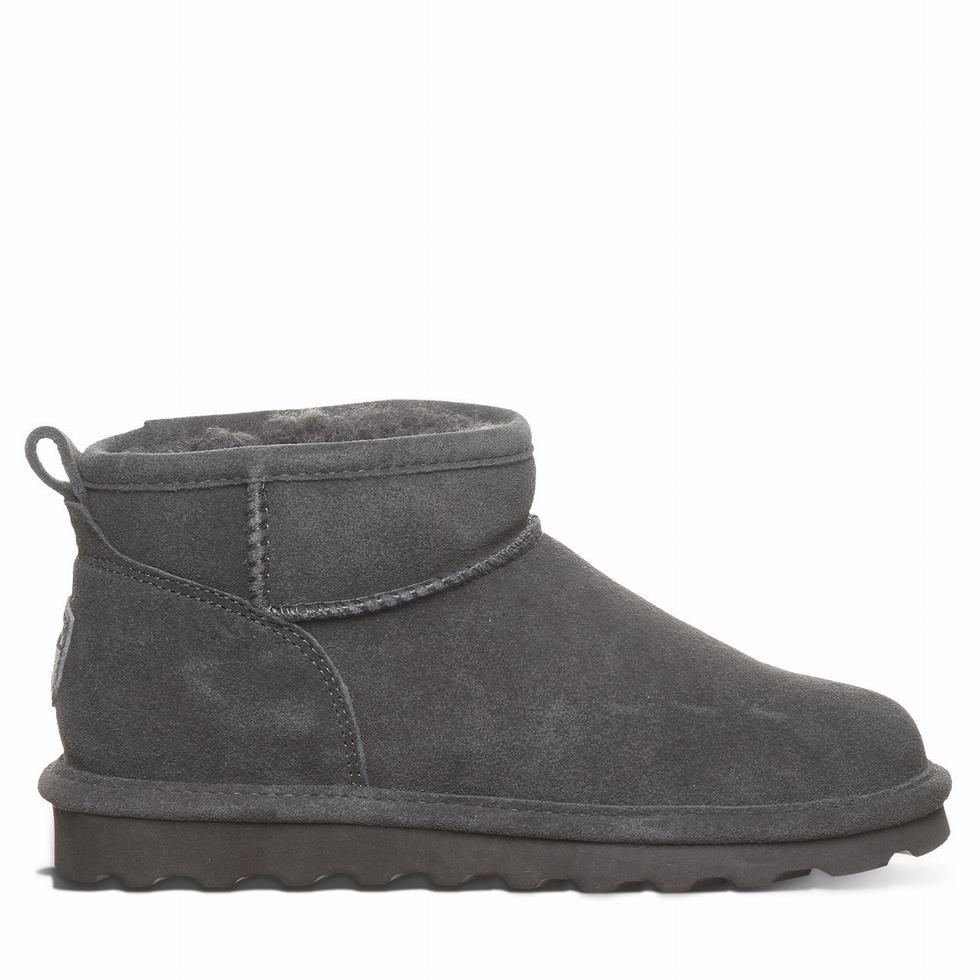 Women Bearpaw Shorty Ankle Boots Grey | CLX5348GV