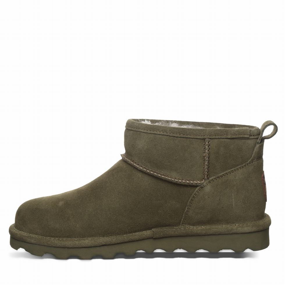 Women Bearpaw Shorty Booties Green | HYC10024CS