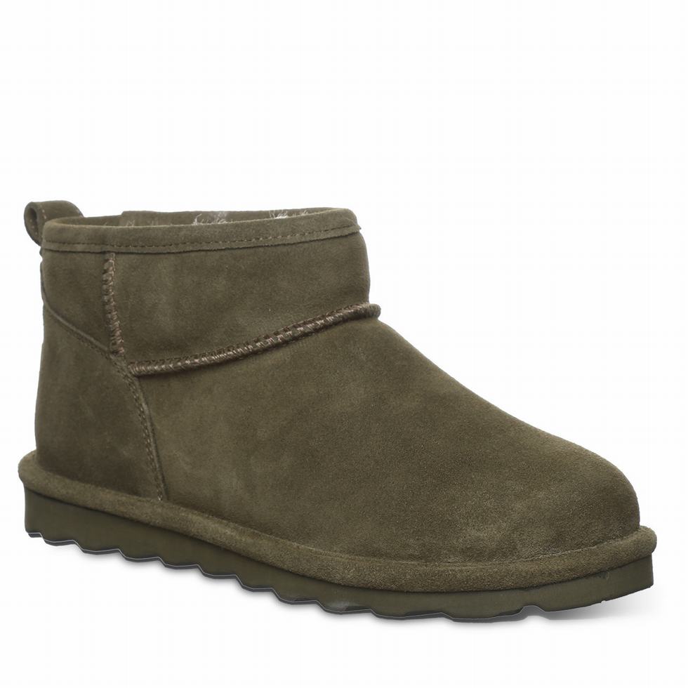 Women Bearpaw Shorty Booties Green | HYC10024CS