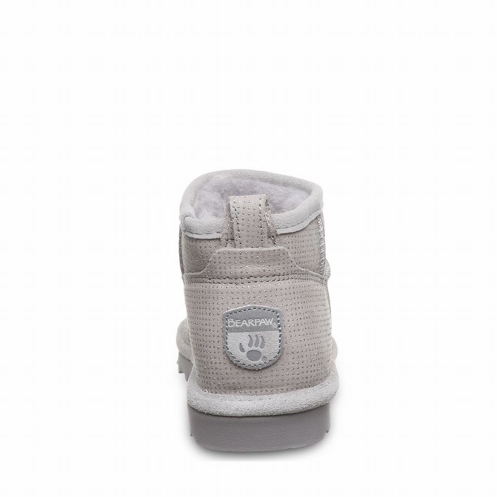 Women Bearpaw Shorty Exotic Boots Grey | TLP8021WU