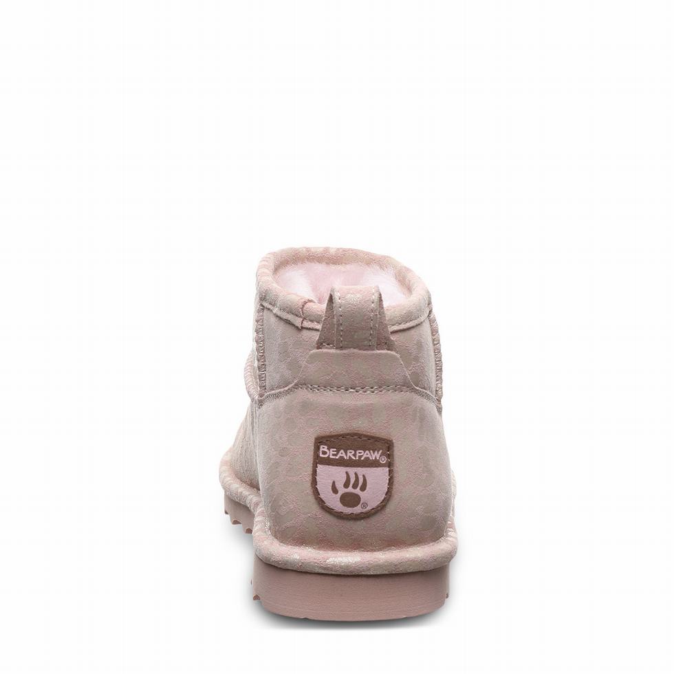 Women Bearpaw Shorty Exotic Boots Pink | YID4581WU