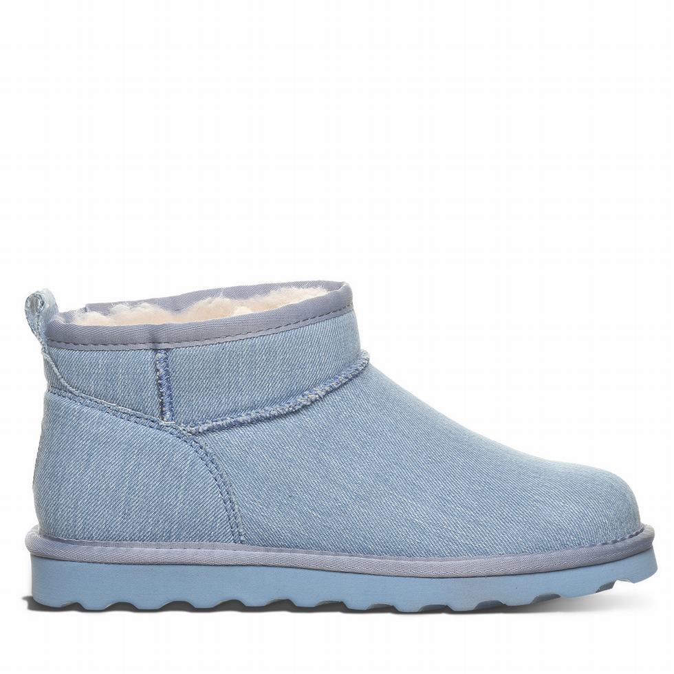 Women Bearpaw Shorty Vegan Boots Blue | WOE3932DI