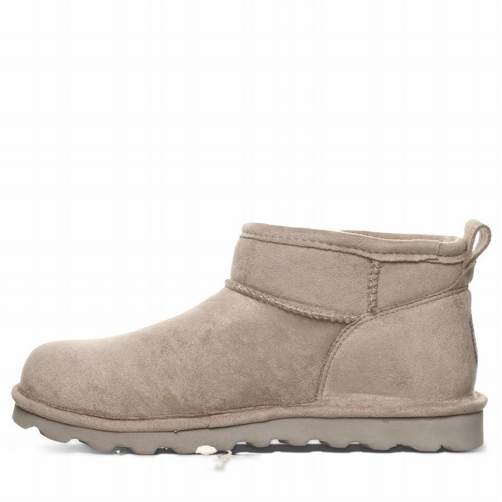 Women Bearpaw Shorty Vegan Boots Grey | QAI1955RX