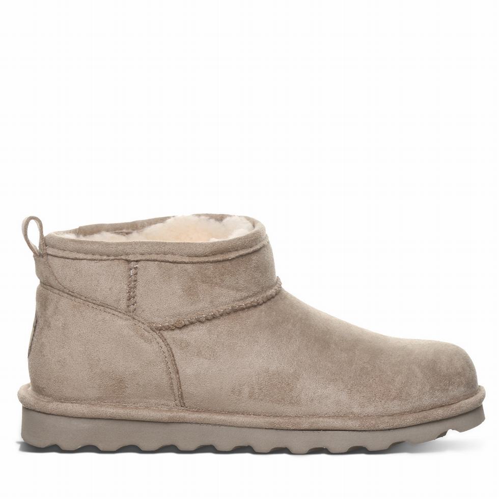 Women Bearpaw Shorty Vegan Boots Grey | QAI1955RX