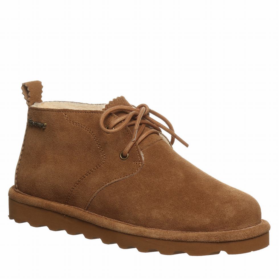 Women Bearpaw Skye Wide Chukka Boots Brown | YPI3782JB