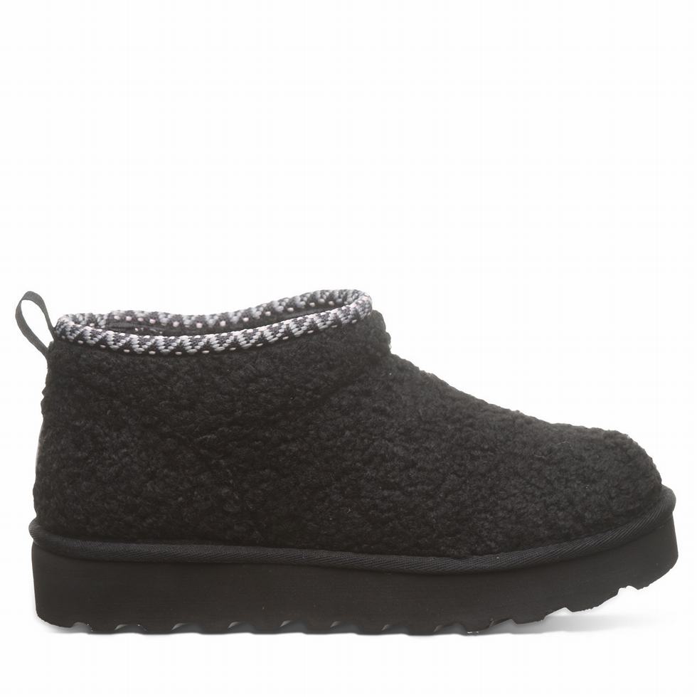 Women Bearpaw Snuggle Daphne Deco Boots Black | REP9641GJ