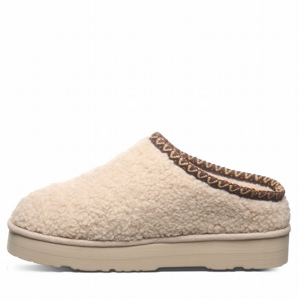 Women Bearpaw Snuggle Martis Slippers Beige | TMI284EN