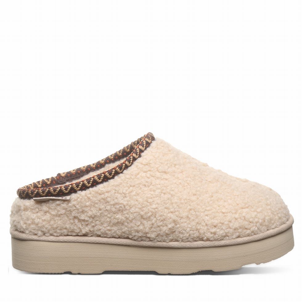 Women Bearpaw Snuggle Martis Slippers Beige | TMI284EN