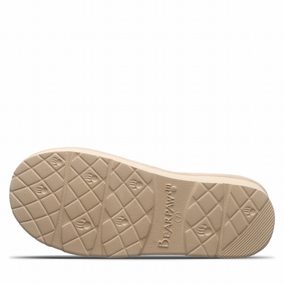 Women Bearpaw Snuggle Martis Slippers Beige | TMI284EN