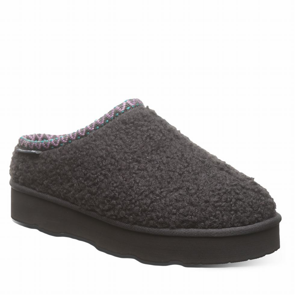 Women Bearpaw Snuggle Martis Slippers Black | KAA1331MG