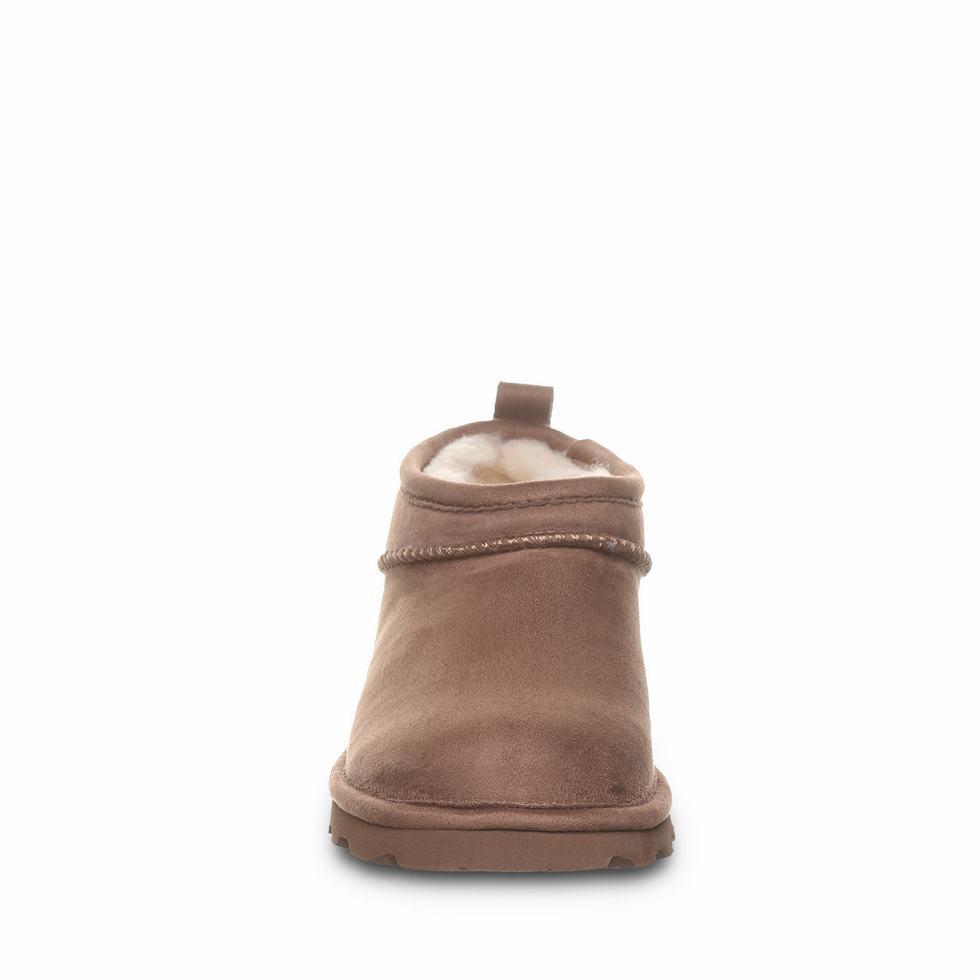 Women Bearpaw Super Shorty Vegan Boots Brown | RMN7245NB