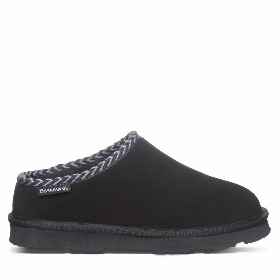 Women Bearpaw Tabitha Slippers Black | UOA3694OC