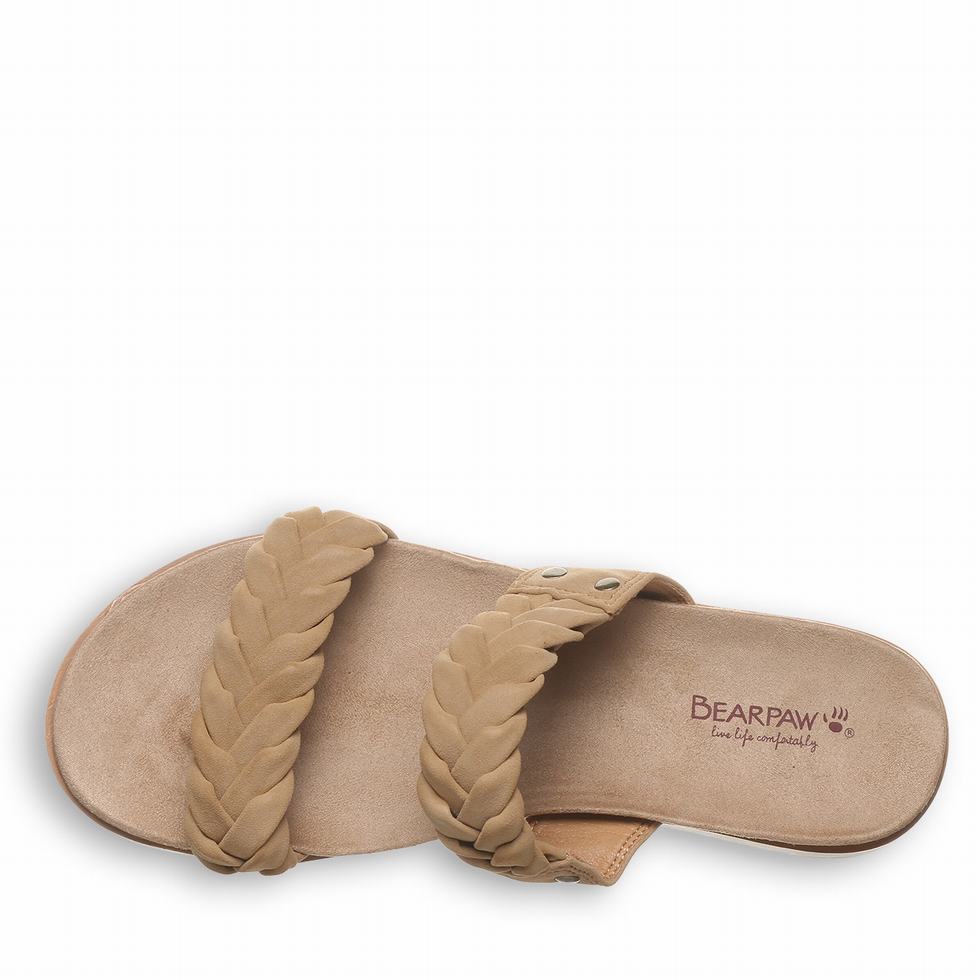 Women Bearpaw Thessa Sandals Brown | IAF588PK