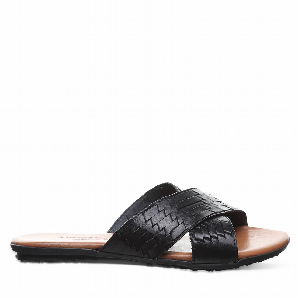 Women Bearpaw Ximena Sandals Black | DEX7669IG