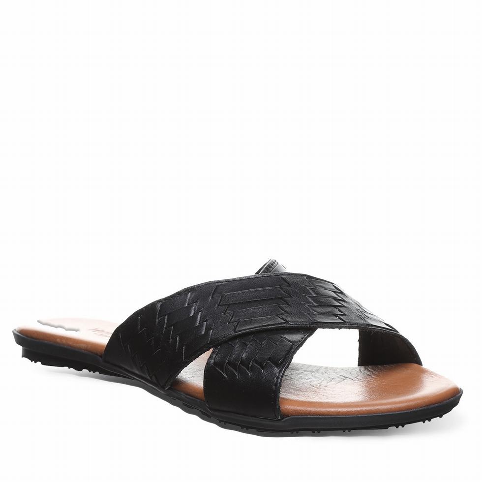 Women Bearpaw Ximena Sandals Black | DEX7669IG