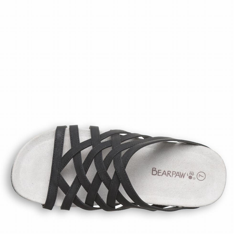 Women Bearpaw Zinnia Sandals Black | LLE1554OB